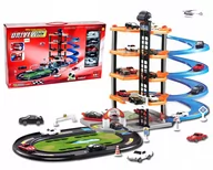 Zabawki interaktywne dla dzieci - Piętrowy Parking Garaż 5 Poziomów Winda Na Autka Y223 - miniaturka - grafika 1