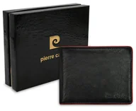 Portfele - Pierre Cardin, Portfel skórzany męski, Tumble 324, czarny/czerwony, ochrona RFID - miniaturka - grafika 1