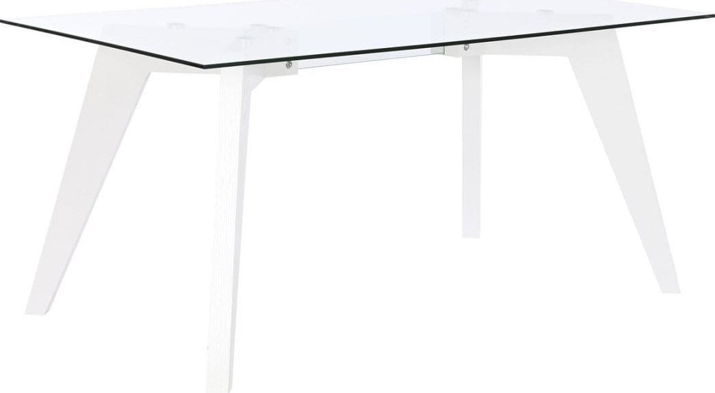 DKD Home Decor Stoły do Jadalni DKD Home Decor Biały Przezroczysty Szkło Drewno MDF 160 x 90 x 75 cm
