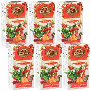 BASILUR Fruit Infusions Owocowa herbata bezkofeinowa z aromatem żurawiny i cytryny 25x2g x6 - Herbata - miniaturka - grafika 1