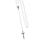 Pamiątka Pierwszej Komunii Świętej - Różaniec komunijny - 8 mm - plastik - perłowa powłoka - miniaturka - grafika 1