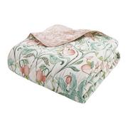 Narzuty - Zielono-różowa dwuosobowa narzuta na łóżko 220x230 cm Clarence Floral – Catherine Lansfield - miniaturka - grafika 1