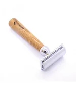 Maszynki do golenia i wkłady - Wielorazowa maszynka do golenia z rączką z drewna dębowego, Lamazuna - miniaturka - grafika 1