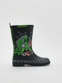 Buty dla chłopców - Reserved - Kalosze Minecraft - czarny - miniaturka - grafika 1