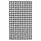 Dekoratorstwo - Kryształki samoprzylepne, 6mm 260szt.- czarne - miniaturka - grafika 1