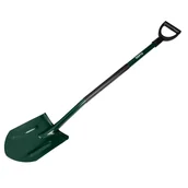 Łopaty i widły - Szpadel ostry łopata metalowy trzonek, plastikowy uchwyt, VERTO 15G010-1 - miniaturka - grafika 1