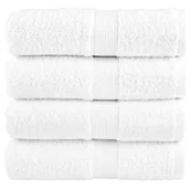Ręczniki - vidaXL Ręczniczki premium SOLUND, 4 szt., białe, 30x50 cm, 600 g/cm² - miniaturka - grafika 1