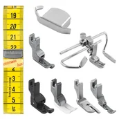 Akcesoria i części do maszyn do szycia - TEXI VARIO 8 - zestaw 6 stopek, liniału i miarki - do stebnówek z dolnym transportem - miniaturka - grafika 1