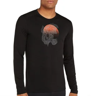 Koszulka Icebreaker Merino 200 Oasis Ruapehu Round 0A572O0011 - czarna - Koszulki męskie - miniaturka - grafika 1