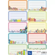 Artykuły biurowe - Tetis Naklejki na zeszyty i książki p25 KN001-05 Domki cena za 1 sztukę - miniaturka - grafika 1