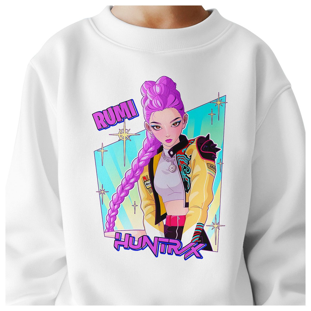 BLUZA DZIECIĘCA HUNTRIX RUMI KPOP 122-128 BAWEŁNIANA JAKOŚĆ