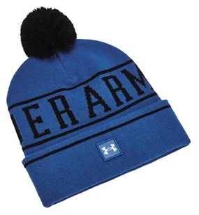 Czapka zimowa Under Armour Halftime Pom Beanie Blue - Czapki damskie - miniaturka - grafika 1