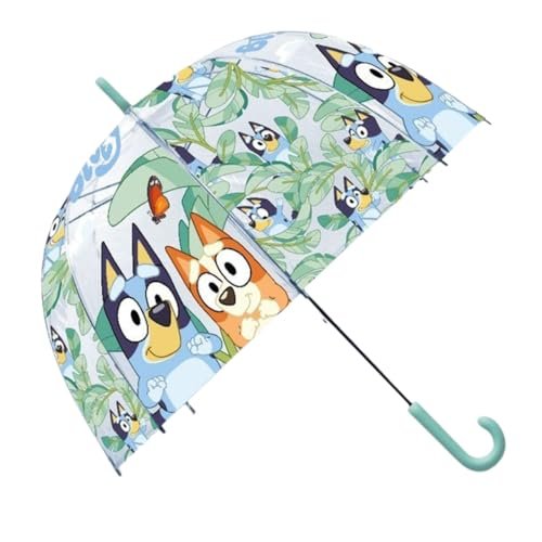 Kids Licensing - Przezroczysty parasol 46 cm, dzwon dziecięcy 46 cm niebieski