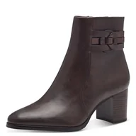 Botki damskie - MARCO TOZZI Damskie botki Zip+Slip 2-25326-43, Cafe Comb, 40 EU - miniaturka - grafika 1