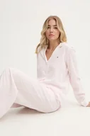 Piżamy damskie - Tommy Hilfiger koszula piżamowa damska kolor różowy UW0UW05635 - miniaturka - grafika 1