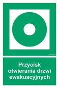 Systemy ekspozycyjne i znaki informacyjne - AC073 PRZYCISK OTWIERANIA DRZWI EWAKUACYJNYCH, PS - PŁYTA PCV 1MM FOTOLUMINESCENCYJNA; (250X375MM) - miniaturka - grafika 1