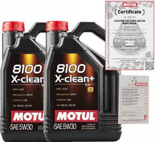 Motul 8100 X-clean+ 5W30 C3 10L Bmw LL-04 Vw 504 00/ 507 00 Zawieszka - Oleje silnikowe - miniaturka - grafika 1