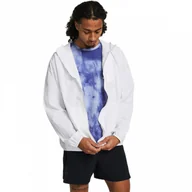 Kurtki męskie - Męska kurtka do biegania Under Armour Launch Lightweight Jacket - biała - miniaturka - grafika 1