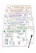 Lektury szkoła podstawowa - plansze edu a4 - liczenie pisemne +pisak 4 karty - miniaturka - grafika 1