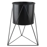 Donice - Osłonka na stojaku METAL 17,5 cm czarny DHG - miniaturka - grafika 1