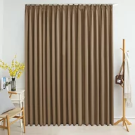 Akcesoria do wystroju okien - vidaXL Zasłona zaciemniająca z haczykami, taupe, 290x245 cm - miniaturka - grafika 1