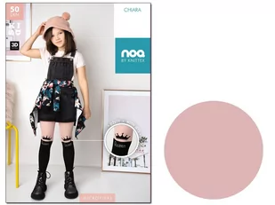 Rajstopy dziecięce jak podkolanówki QUEEN 122-128 Cotton candy - Rajstopy - miniaturka - grafika 1