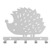 Wieszaki i stojaki - Metalowy wieszak ścienny na ubrania i klucze loft JEŻ srebrny - miniaturka - grafika 1