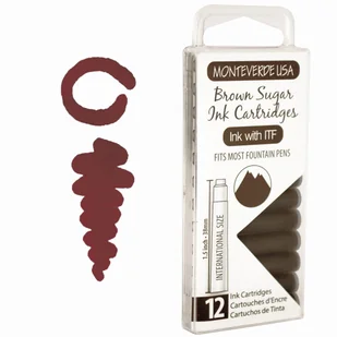 Monteverde Atrament Brown Sugar Naboje 12szt - Naboje i atramenty - miniaturka - grafika 1