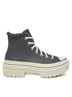 Trampki damskie - Converse Trampki Chuck Taylor All Star Lugged Heel Sherpa A10152C 094 Granatowy - miniaturka - grafika 1