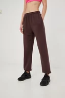 Spodnie damskie - P.E Nation spodnie dresowe bawełniane damskie kolor brązowy gładkie - miniaturka - grafika 1