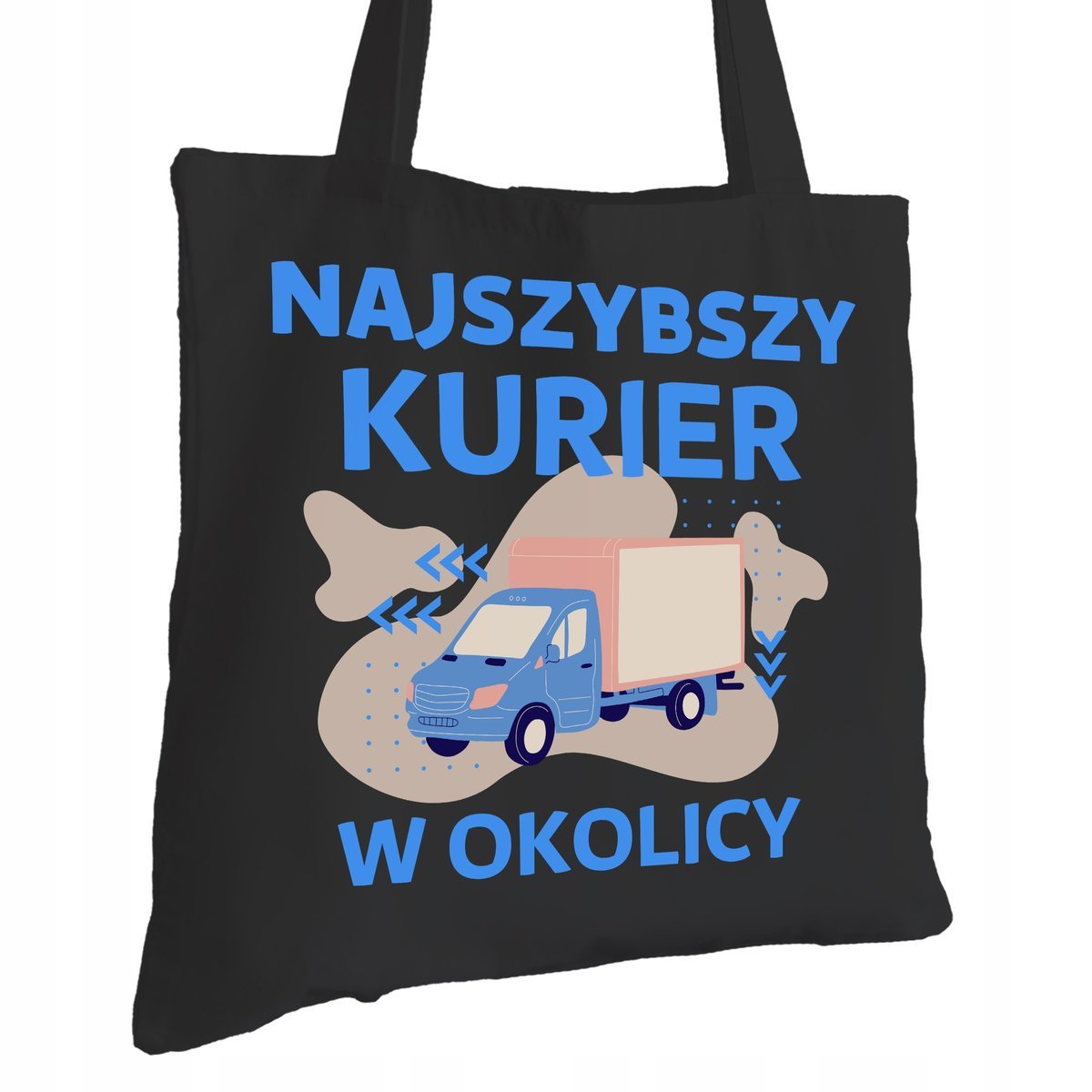 Torba Bawełniana dla Kuriera Czarna Na Prezent ekologiczna Trwały Nadruk
