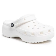 Klapki i japonki damskie - Crocs Klapki Classic Platform Clog W 206750 White - miniaturka - grafika 1