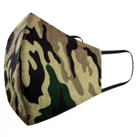 Maseczki ochronne i antywirusowe - Maseczka wykonana z bawełny - dziubek - profilowana - moro - EM Men's Accessories - miniaturka - grafika 1