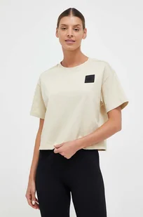 The North Face t-shirt bawełniany kolor beżowy - Koszulki sportowe damskie - miniaturka - grafika 1
