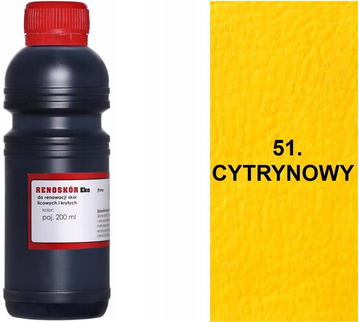 CYTRYNOWY 51 LAKIER RENOSKÓR 200 ml FARBA DO RENOWACJI SKÓRY KRYTEJ BARWNIK