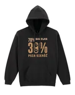 Bluzy męskie - Bluza 70% bawełna 30% psia sierść Śmieszna na Prezent Pies Czarna M - miniaturka - grafika 1