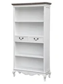 Regały - LivinHill LIVINHILL REGAŁ RIMINI WHITE 02 SALON/KUCHNIA/JADALNIA VINTAGE/RETRO BIAŁY RI02W - miniaturka - grafika 1