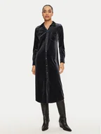 Sukienki - Wrangler Sukienka koszulowa 112356506 Czarny Slim Fit - miniaturka - grafika 1