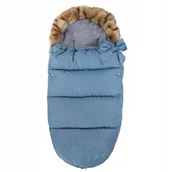 Śpiworki dla dzieci - Niebieski śpiworek z futerkiem SB0001 - miniaturka - grafika 1