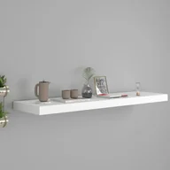 Półki do salonu - vidaXL vidaXL Półka ścienna, biała, 90x23,5x3,8 cm, MDF - miniaturka - grafika 1