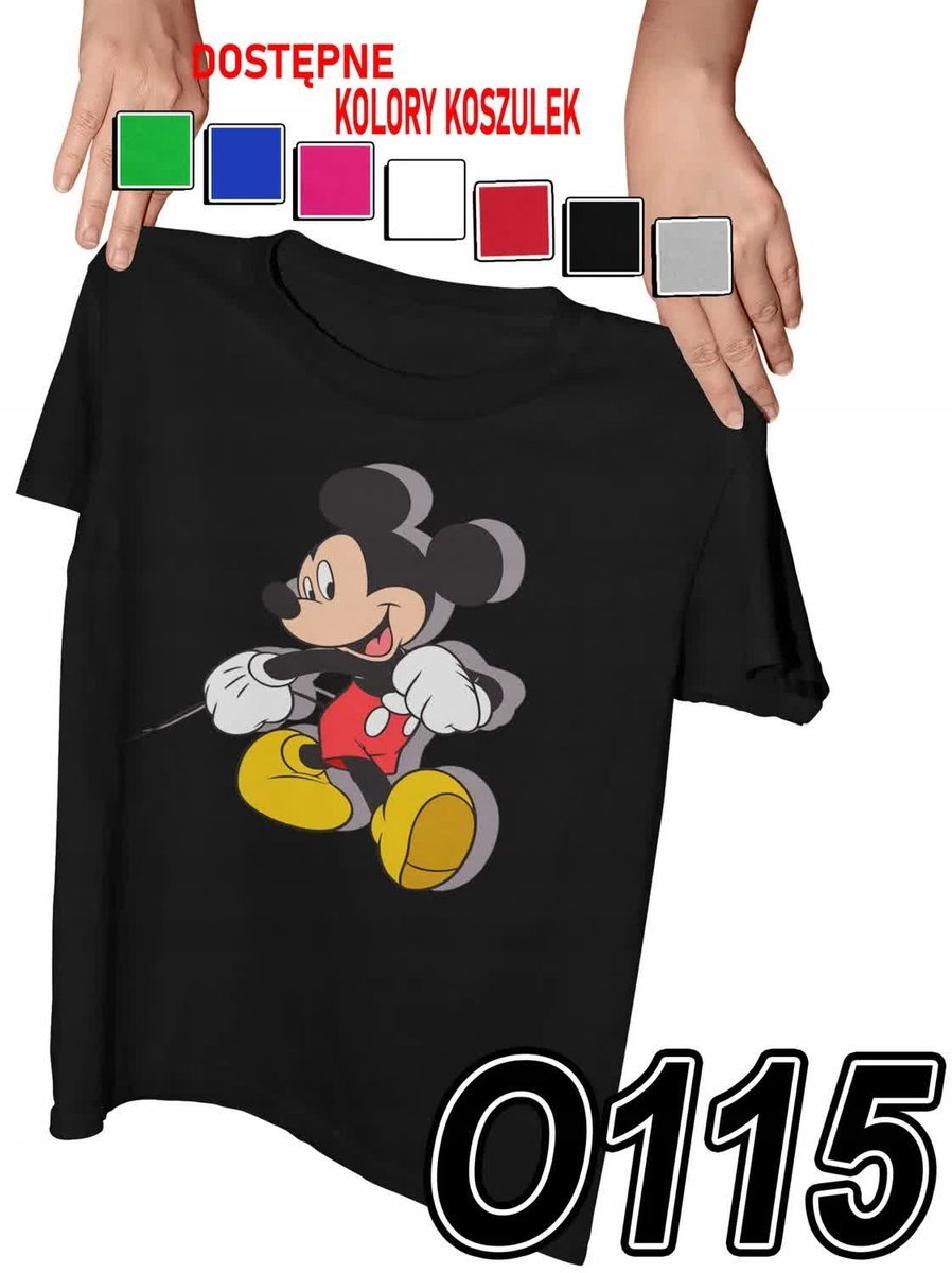 Koszulka Dziecięca Z Nadrukiem Myszka Mickey Minnie Bajki - L 146-152