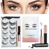 Kredki do oczu - Magnetyczne Sztuczne Rzęsy Zestaw 5 Par + Liner + Pęseta - miniaturka - grafika 1