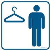 Systemy ekspozycyjne i znaki informacyjne - RA007 SZATNIA MĘSKA, PN - PŁYTA PCV 1MM; (300X300MM) - miniaturka - grafika 1