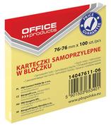 Office products BLOCZEK SAMOP. 76x76mm 1x100k PASTEL J.ŻÓŁTY O-PR