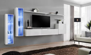 MEBLOŚCIANKA SWITCH 11 BIAŁY POŁYSK + LED 26 WW SW 11 - Meblościanki - miniaturka - grafika 1