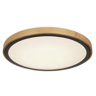 Globo Bruno 41764-24 plafon lampa sufitowa 1x24W LED 3000-4500-6000K czarny/drewniany - Lampy sufitowe - miniaturka - grafika 1