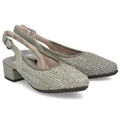 Czółenka - Czółenka damskie z odkrytą piętą Rieker 47060-52 GREEN 37 - miniaturka - grafika 1