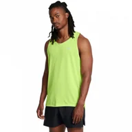 Koszulki sportowe męskie - Męski top do biegania Under Armour UA Launch Singlet - zielony - UNDER ARMOUR - miniaturka - grafika 1