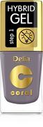 Lakiery do paznokci - Delia Cosmetics Coral Hybrid Gel Emalia do paznokci nr 78 11ml - miniaturka - grafika 1