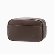 Kosmetyczki, organizery i kuferki - Kosmetyczka Męska Podróżna Pojemna PUCCINI Brązowa QML001-2D - miniaturka - grafika 1
